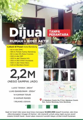 Di jual Rumah + Kost Aktif
