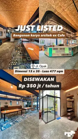 Tempat usaha ex cafe mewah full furnish di jalan opak surabaya pusat