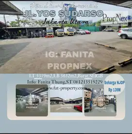 Strategis  Dijual seharga NJOP Kavling komersil di Jl Yos Sudarso,JakU