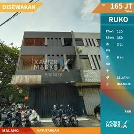 Disewakan Ruko Hook Strategis Kawasan Bisnis di Kayutangan Malang