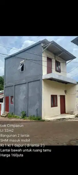 Rumah second dijual 32m² tingkat(160jt)akses mobil Tapos Depok