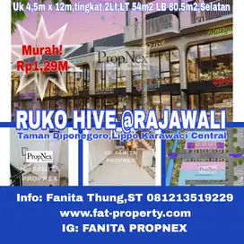 Dijual ruko hive Rajawali,Lippo Karawaci Central uk 4,5m x 12m,tingka