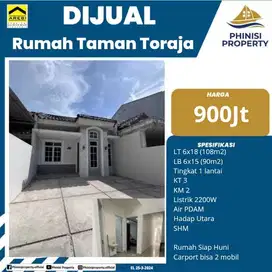 DIJUAL RUMAH DI TAMAN TORAJA TANJUNG BUNGA