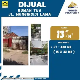 DIJUAL RUMAH TUA DI MONGSIDI LAMA