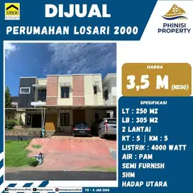 DIJUAL RUMAH DI PERUMAHAN TAMAN LOSARI 2000 TANJUNG BUNGA
