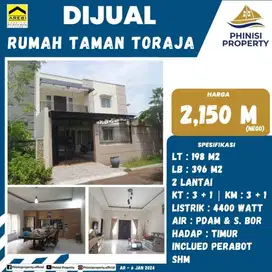 DIJUAL RUMAH CANTIK FULL FURNISH DI TAMAN TORAJA TANJUNG BUNGA