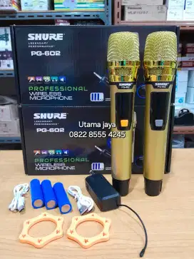 Microphone wireless / tanpa kabel SHURE 2 MIC PG-602 (BARU)