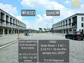 Dijual/disewa Ruko Hampton Avenue 3lantai di Jalan Boulevard
