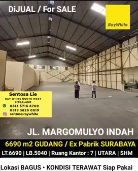 MURAH LUAS 6690 m2 Pabrik Gudang Margomulyo Indah area Kalianak,tandes