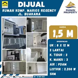 dijual rumah di kompleks marios regency