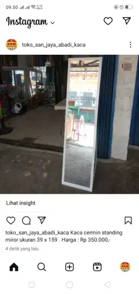 Kaca cermin standing miror
