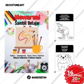 Buku mewarnai anak dengan Belajar bahasa inggris
