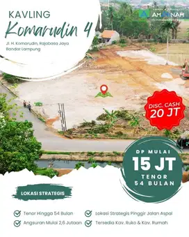TANAH KAVLING KOMARUDIN 4 DEKAT UNILA