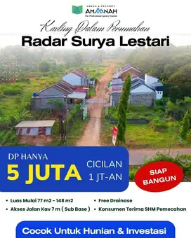 KAVLING 1 JUTAAN DI DALAM PERUMAHAN, LOKASI KARANG SARI LAMSEL