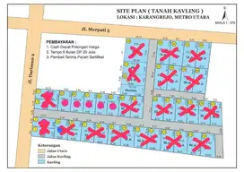 tanah kavling siap bangun di 23b Metro Utara, 8×17 harga 50 jt