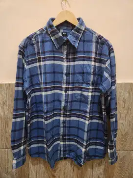 Uniqlo Flannel Shirt Blue
