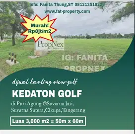 Wow jarang ada Dijualkavling hadap golf Kedaton Golf di Puri Agung