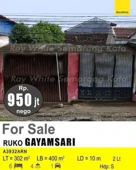 DIJUAL RUKO DI GAYAMSARI A3932