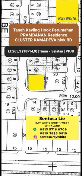 MURAH Rp.10 jt/m2 Prambanan Residence Kamadeva dkt WBM, Citraland, PTC