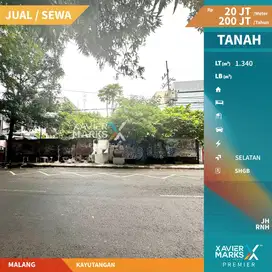 Disewakan Tanah Strategis Area Kayutangan Malang