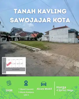 Tanah Kavling 3 Menit Dari Lapangan Rampal