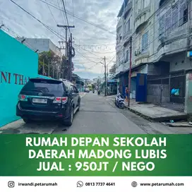 Di jual rumah siap huni depan sekolah daerah madong lubis kota medan