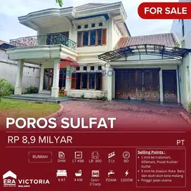 Rumah Jual Area Sulfat 1 Menit ke Indomaret, Pusat Kuliner Sulfat, 5 M