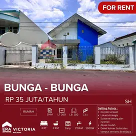 Rumah Sewa Kawasan Tengah Kota Akses Jalan Soekarno Hatta Lokasi Strat
