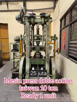 MESIN PABRIK-MESIN PRES DOUBLE ACTION TAIWAN 10 TON