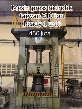 MESIN PABRIK-MESIN PRESS HIDROLIK TAIWAN 210 TON
