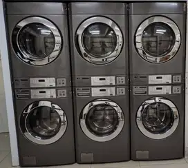 3 Set Mesin Cuci Bisnis Laundry LG Stack Giant C Max Washer Dryer