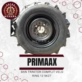 Ban Tracktor Primaax Ring 12 SK-27 Komplit Velg 2 Pasang