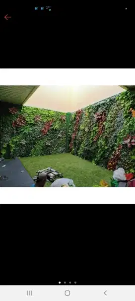 Hiasan dinding vertikal garden sintetis