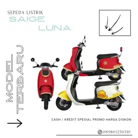 Kredit Sepeda Listrik Saige Luna, Promo Bisa Tanpa DP+Bunga Ringan
