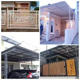 Mengerjakan pagar dan kanopi bergaransi