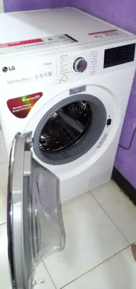 Mesin cuci frontloading LG 9kg masih grezz,baru 8bln,like new,nominus