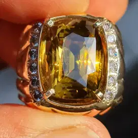 Chrysoberyl Ring Emas Berlian