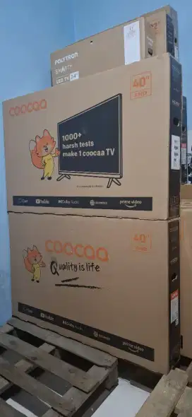 Coocaa smart 32 inc hingg 70 inc segel gransi resmi+pasang bracket