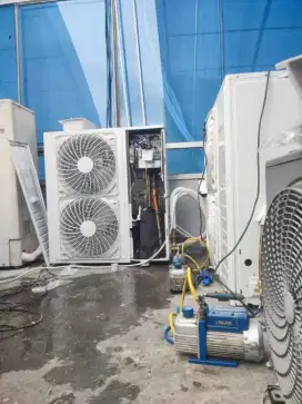 Jasa servis AC kulkas frezer showcase mesin cuci dan bongkar pasang AC