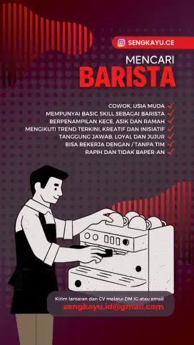 Mencari BARISTA, SENGKAYU Coffee Marelan
