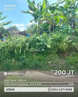 Dijual Tanah Mudah Di Akses dan Cocok untuk Usaha Area Wonosobo