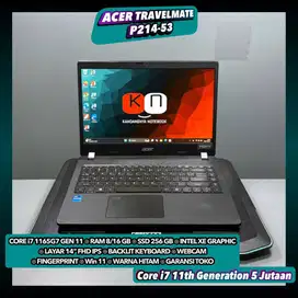 Acer Travelmate P214 53 Core i7 1165G7 Gen11 Ram8GB Ssd256GB 14inch