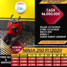 KAWASAKI NINJA 250 FI TH 2021 PLAT DEPOK BISA BAYAR PAKAI CC/PAYLATER