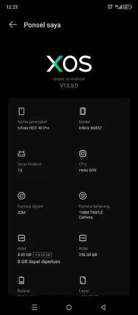 Jual hp bekas Infinix hot 40 pro