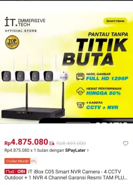 Set CCTV IT Smart NVR Camera C05 Garansi Resmi TAM