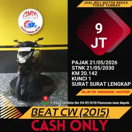 HONDA BEAT CW TH 2015  PLAT DEPOK PAJAK ON MOTOR SIAP PAKAI