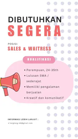 Dicari SPG kedai bakmi