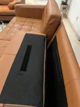 3 seater sofa brown color