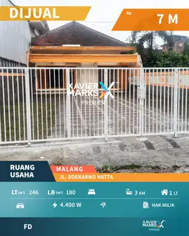Dijual Ruang Usaha Siap Pakai di Poros Jalan Suhat Lowokwaru Malang
