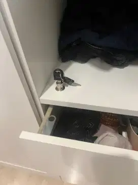 Wardrobe white 2 doors x 3 drawers